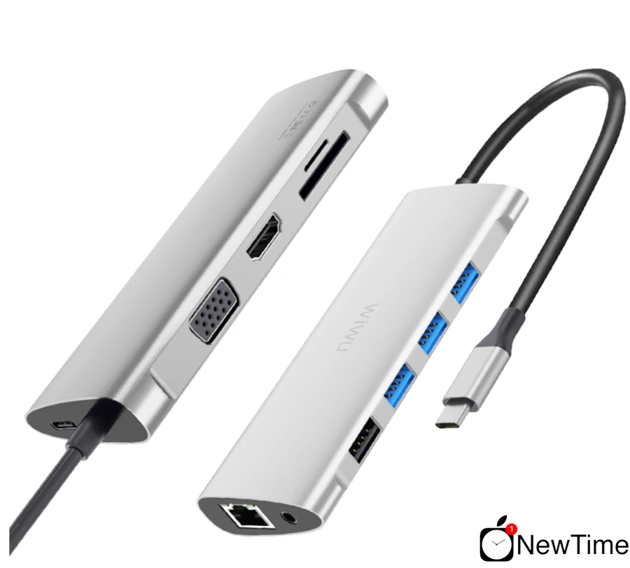WiWU Alpha A11 11 in 1 USB-C Hub Silver